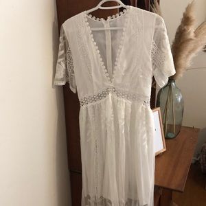 Long white dress size S